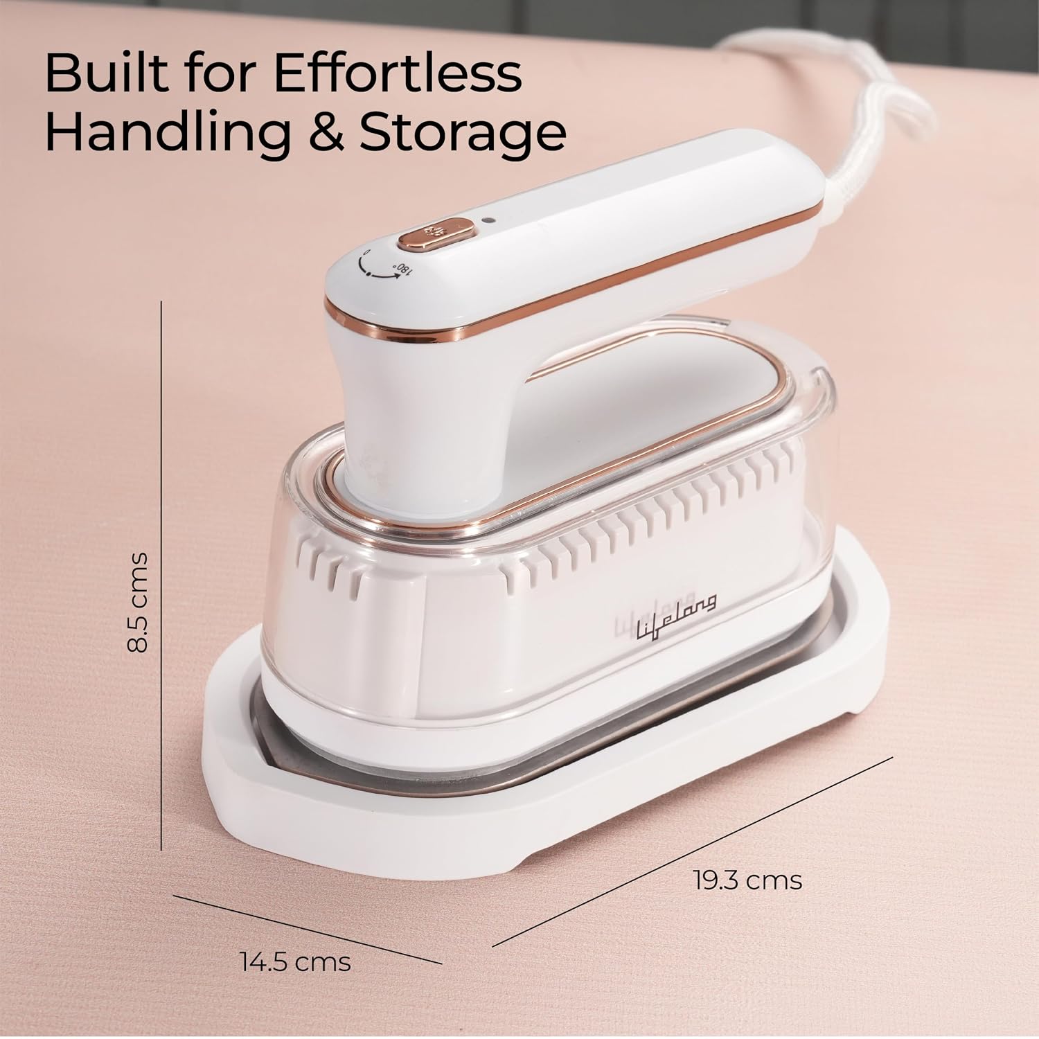 Lifelong 1250 Watt Garment Steamer for Clothes | Handheld Garment Steamer with Rest Stand for Iron