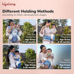 Lifelong Cuppy Infant Carrier with Hip Seat (Blue) | Ergonomic Multi-Way Baby Carrier for 0-3 Years | Adjustable, Breathable & Travel-Friendly Design