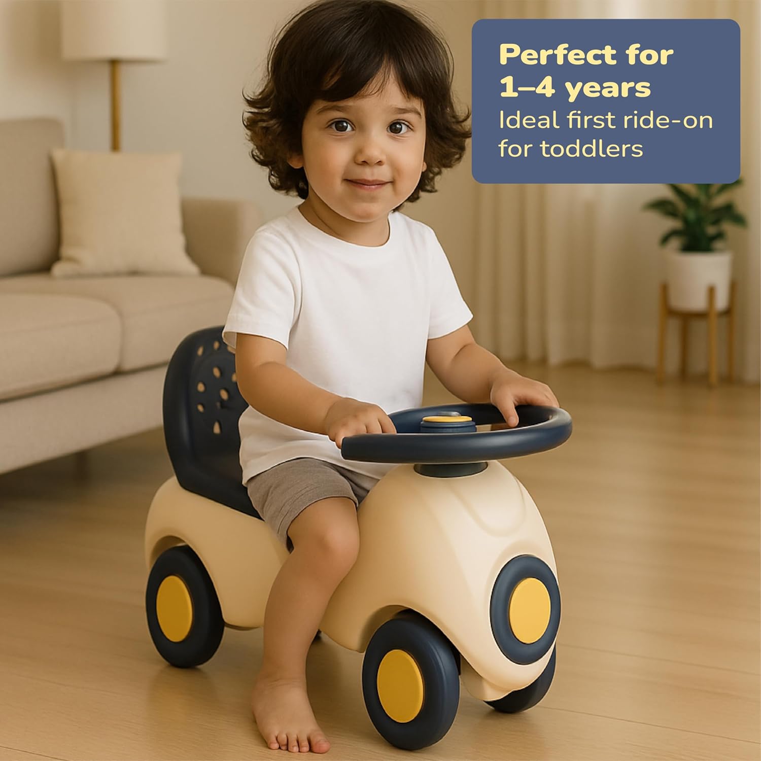 Lifelong Cuppy Speedster Ride-On Car | Battery-Free Push Toy for Kids 1–4 Years