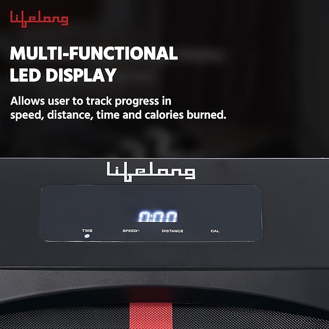 Lifelong Fit Pro LLTM162 Treadmill – 2HP Motor, 8 Km/hr, Under Desk Walking Pad