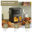Lifelong 4.2L Air Fryer for Healthy Cooking | 1350W | 7 Presets with Defrost | Low Oil Cooking with 360Â° Rapid Air Technology | LED Touch Panel with Countdown Marking | Easy Clean Kitchen Appliance Black & Grey