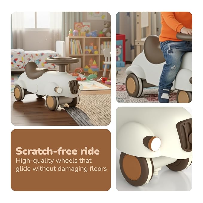 Lifelong Cuppy Vintage Ride-On Car | Push Ride Toy for Kids 1–4 Years