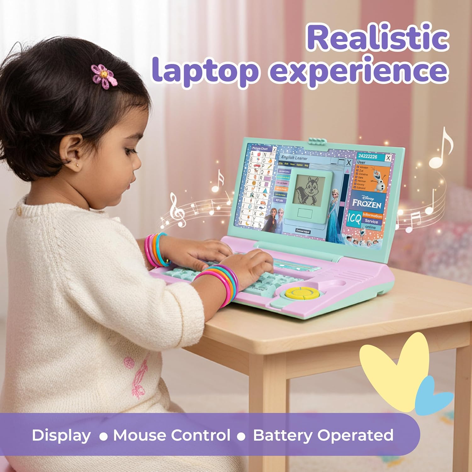 Lifelong Frozen Kids Learning Laptop with 20 Educational Modes & Music