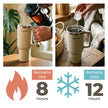 Lifelong Double-Walled Vacuum Insulated Tumbler with Unbreakable Lid & Straw 1200ml