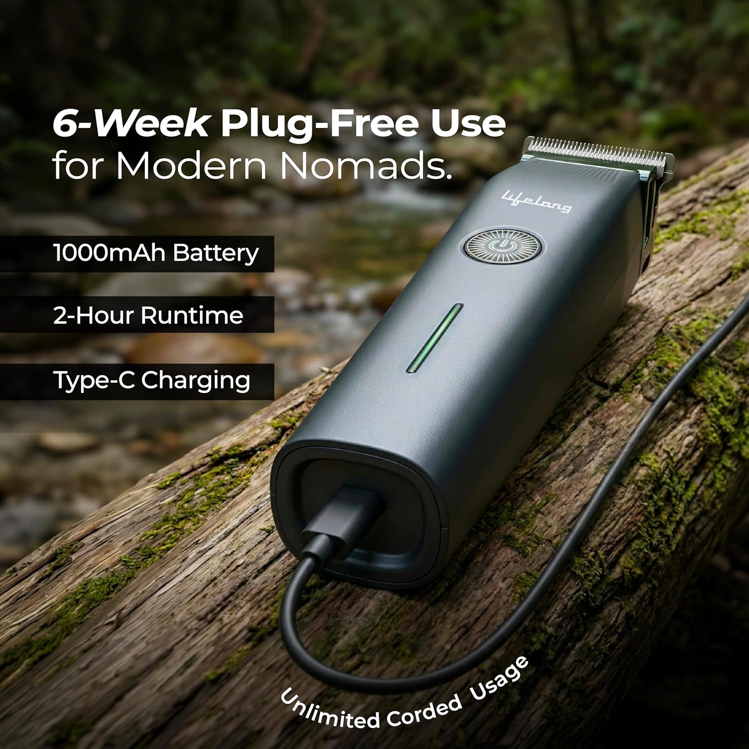 Lifelong Waterproof All-in-One Grooming Kit for Men with Type-C Charging