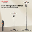 Lifelong Electronics AI Powered Selfie Stick Tripod 183CM/72 Inches | Auto Face Tracking | Quad Leg Stability Mobile Stand for Desk with Dual Influencer Light (5W) | Tripod Stand for Phone & Camera