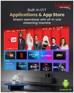 Lifelong Electronics ROAR Projector with 2 Mics | Booming 20W Speakers | Cricket Commentary, Karaoke Party & Room Cinema | 1080P & 4K Ultra HD Support | All Android OTT Apps | Ultra Bright 150” Screen