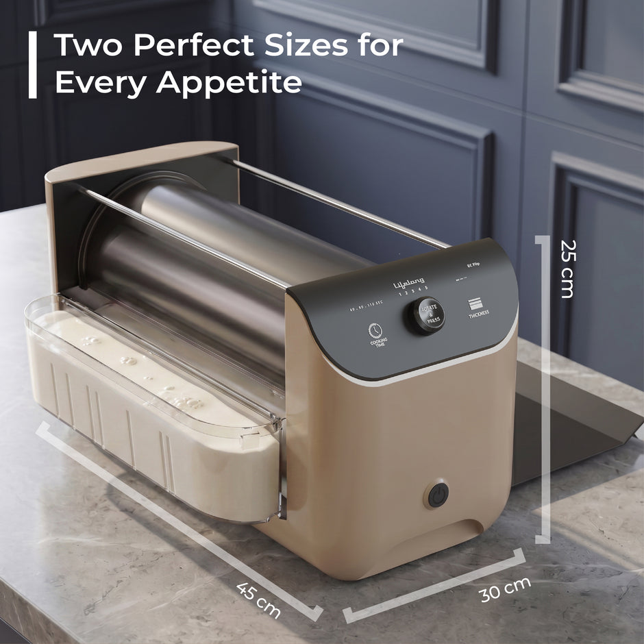 Lifelong 1600W Automatic Dosa Maker | Restaurant-Style Dosa Machine with 3 Thickness & 3 Temperature