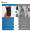 Lifelong 3D Knee Cap Compression Sleeve (L) | Knee Support Brace, Anti Slip Base, Breathable Lightweight Fabric | Sports Gym & Daily Wear | Secure Ergonomic Adjustable Fit for Men & Women