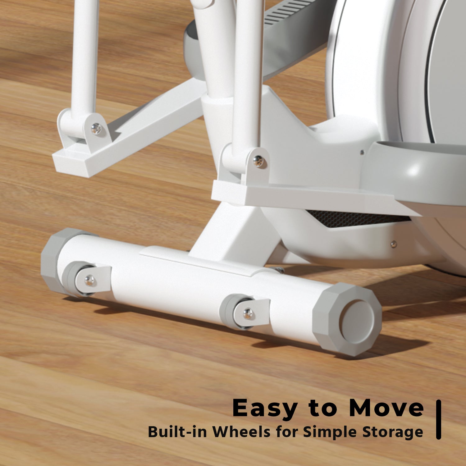 Elliptical Cross Trainer - 6 kg Flywheel, Magnetic Resistance, Touch LED Display & Tablet Holder (White)