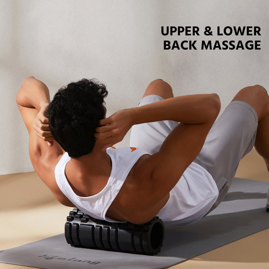 Lifelong LLFRC03 Massage Kit: Foam Roller and Massage stick(Black)