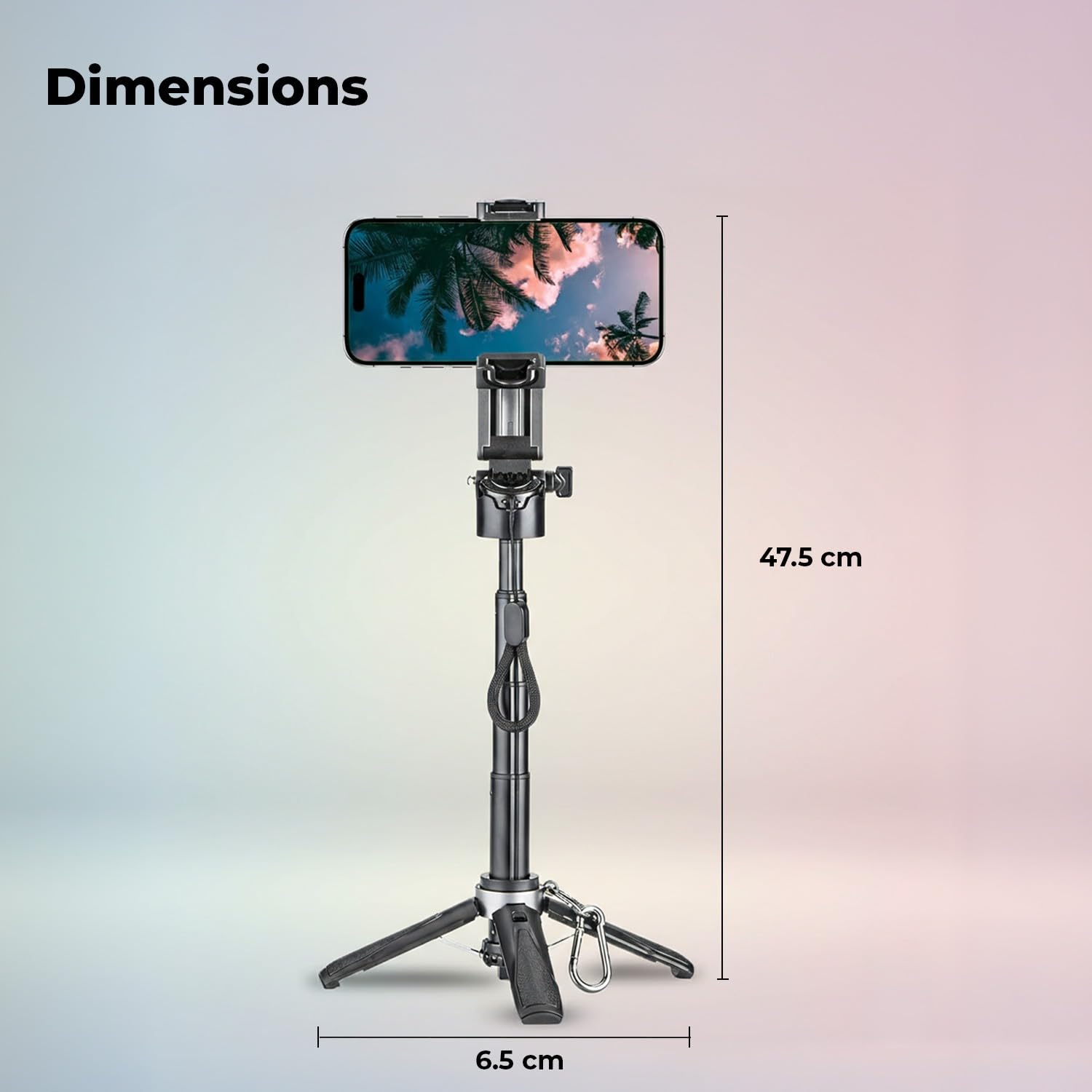 Lifelong Selfie Stick Tripod with Magsafe & Wireless Bluetooth Remote | Lightweight & Portable| Extendable Cell Phone Stand with Phone Clamp & Magnetic Ring | Ideal for iPhone & Android Mobile