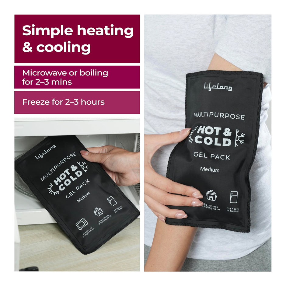 Lifelong Reusable Hot and Cold Gel Pack for Pain Relief |Flexible Ice Pack for Injuries, Knee, Shoulder, Back & Neck|Hot & Cold Therapy Gel Pack for Swelling, Muscle Pain & Recovery