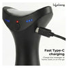 Lifelong Flathead Massager | Rechargeable Body Massager for Pain Relief | 4 Heads for Targeted Therapy | 4 Speed Levels | Heat Therapy | Full Body Electric Percussion Massager for Adults