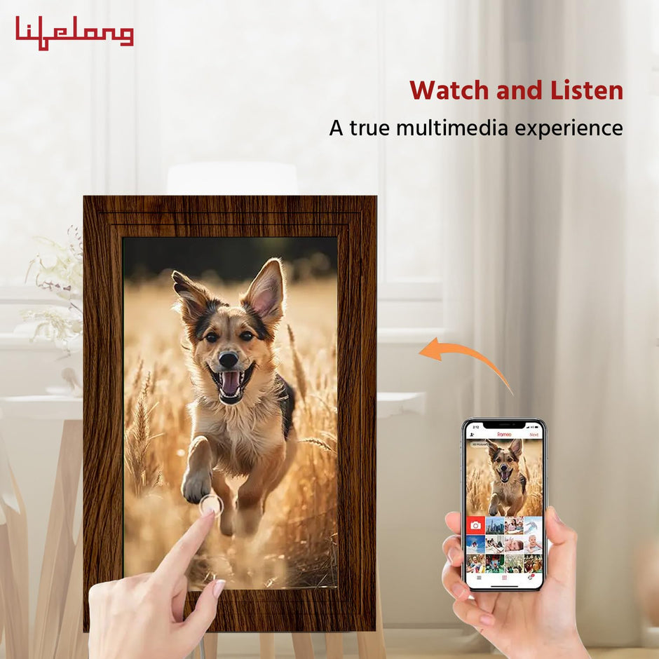 Electronics 10.1 Inch (25.65 CM) Digital Photo Frame with Slideshow, Video & Sound | Share Files with Frameo App