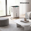 Lifelong Dehumidifier for Bedroom, Home, Wardrobe & Car | Portable Moisture Absorber with Intelligent Touch Control, 24-Hour Timer, 2-Speed Fan, Auto Defrost, Humidity Indicator & 180° Wheels