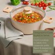 Lifelong Forged Casserole 24 cm with Non-Riveted Wooden Handle & Glass Lid