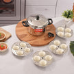 Lifelong Idli Cooker 4 Plate | 16 Idlis | Stainless Steel Idli Cooker, Induction And Gas Stove Compatible Idli Maker (LLIDCKR04, Steel Silver), 5 Litres