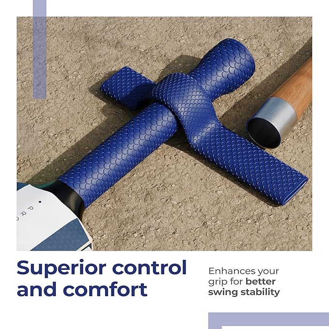 Lifelong Bat Grip – Ring Texture, Ergonomic Soft Rubber Grip for Better Swing & Comfort