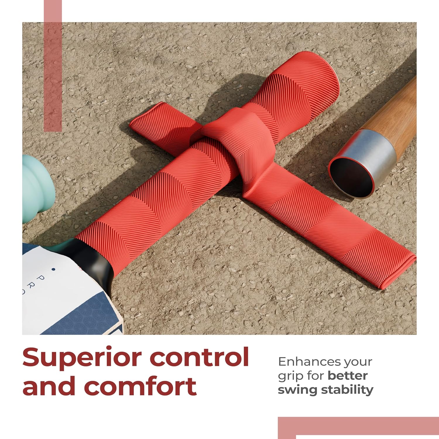 Lifelong Chevron Bat Grip – Soft Rubber, Ergonomic & Durable for All Players