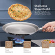 Lifelong Triply Honeycomb Dosa Tawa 30 Cm| 3-Layered SS Construction | Nonstick Coating