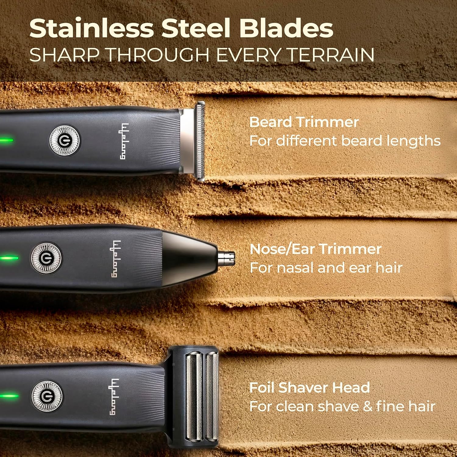 Lifelong Waterproof All-in-One Grooming Kit for Men with Type-C Charging