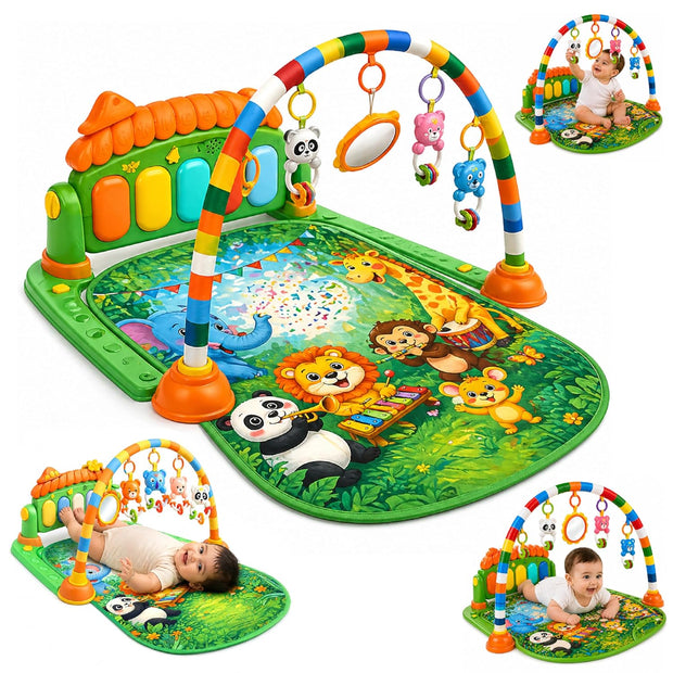 Lifelong Jungle Piano Playgym with Lights, Music & Tummy Time Activity Mat
