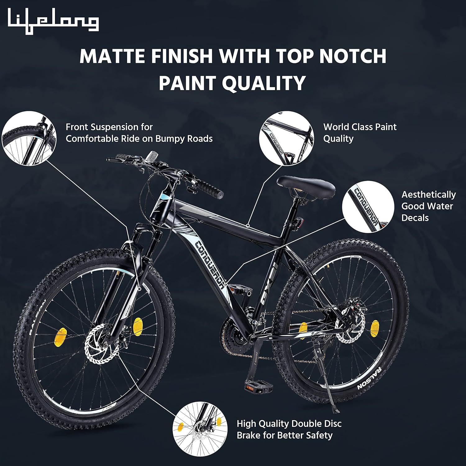 MTB 27.5T Gear Cycle – 21-Speed Shimano Mountain Bike for Men & Women (Conqueror)