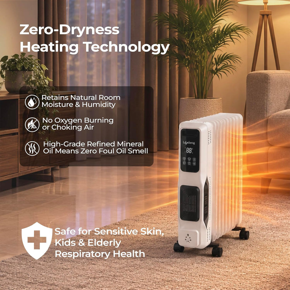 Lifelong Heato Pro 11 Fin Oil Filled Room Heater 2400W with PTC Fan & Remote