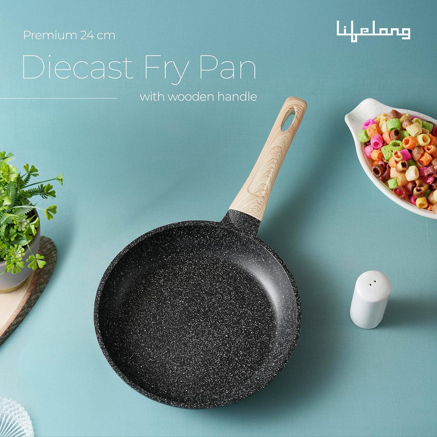 Lifelong 2 Piece Die-Cast Cookware Set with Common Lid