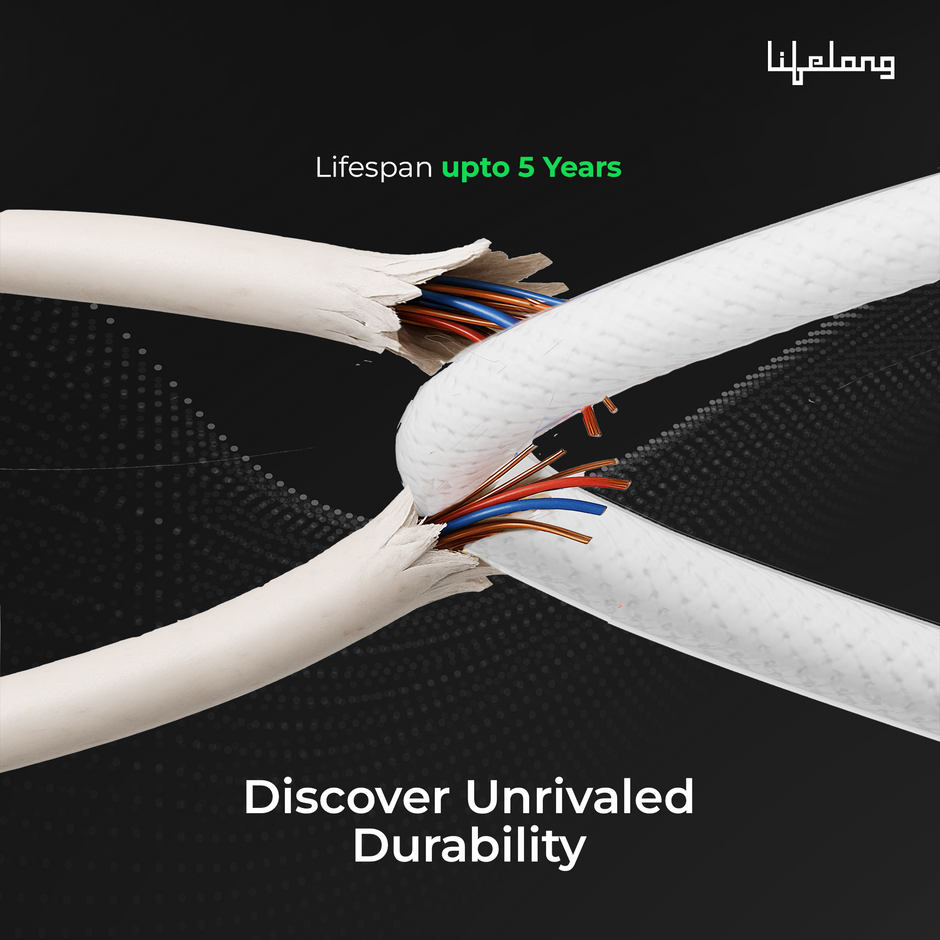 Lifelong Electronics 60W PD USB Type C to Type C Fast Charging Cable | High Speed Data Cable | Nylon Braided, Transparent PVC Case & Tangle Free | iPhone 16/15/14, Android, Laptop, Tablet etc. | 1.25M