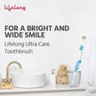 Lifelong LLDC45 Ultra Care Battery Operated Toothbrush With Replacement Head, Blue