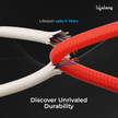 Lifelong Electronics 60W PD USB Type C to Type C Fast Charging Cable with RGB Light | High Speed Data Cable | Strong Nylon Braided & Tangle Free | iPhone 16/15/14, Android, Tablet, Laptop etc. | 1.25M