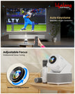 Lifelong Electronics ROAR Projector with 2 Mics | Booming 20W Speakers | Cricket Commentary, Karaoke Party & Room Cinema | 1080P & 4K Ultra HD Support | All Android OTT Apps | Ultra Bright 150” Screen