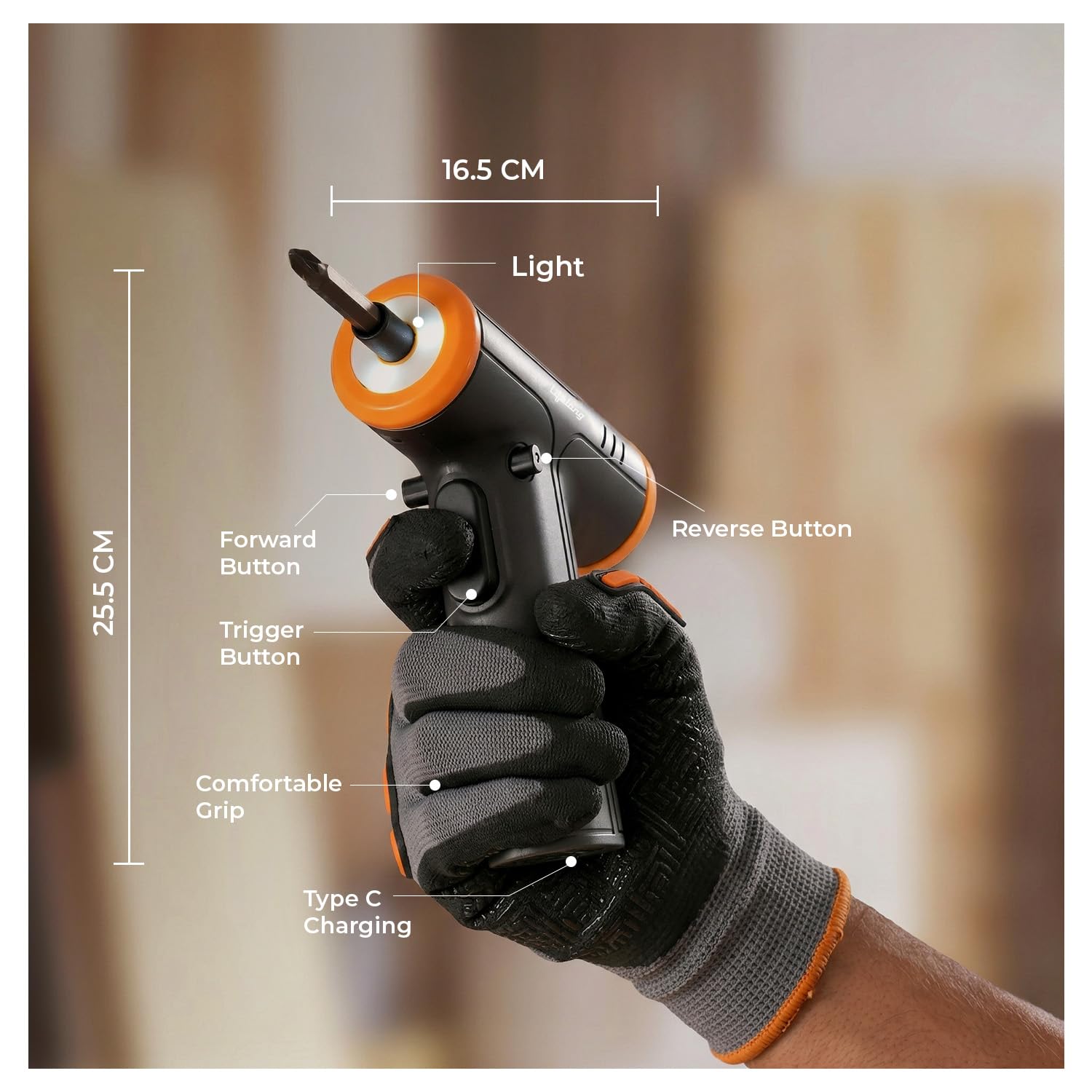 Lifelong Rechargeable Screwdriver Tool Kit Set with Drill Bits for Home Use - 35 Pcs | 4.0 V & 250 RPM |Cordless Portable Tool Box with LED Worklight, Long & Extendable Bits for Hard to Reach Place