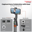 Lifelong Electronics AI Powered Selfie Stick Tripod 183CM/72 Inches | Auto Face Tracking | Quad Leg Stability Mobile Stand for Desk with Dual Influencer Light (5W) | Tripod Stand for Phone & Camera