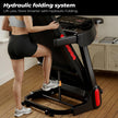 Lifelong 4.5HP Peak Foldable Treadmill for Home| Gym Equipment for Home Workout | Wide Belt | LED Display | 15 Level Auto Incline | 14 km/h Speed | 12 Preset Programs | Hydraulic Fold | Bluetooth & Fit Show App | 110kg Max Weight