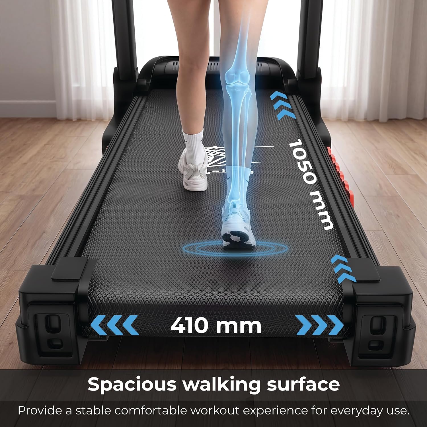 Lifelong 4.5HP Motorized Treadmill for Home | Manual Incline 12% Foldable Handle Max Speed 12 km/h LED Display | 12 Workout Programs |110 kg Capacity| Ideal Gym Equipment for Home Workout Jet Black