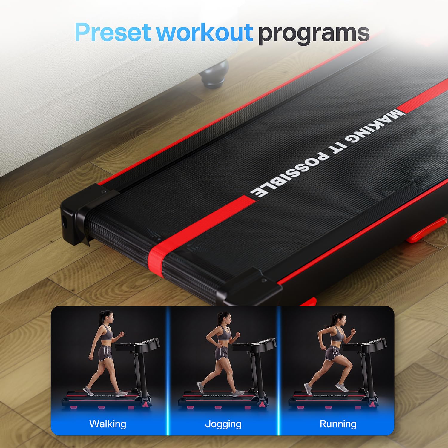 Lifelong 4.5HP Motorized Treadmill for Home | Manual Incline 2 Level | Foldable Handle | Max Speed 14 km/h | | LED Display | 12 Workout Programs |110 kg Capacity| Ideal Gym Equipment for Home Workout