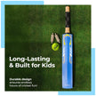 Lifelong Kids Wooden Cricket Bat – Lightweight Poplar Wood, Size 1 (Blue)