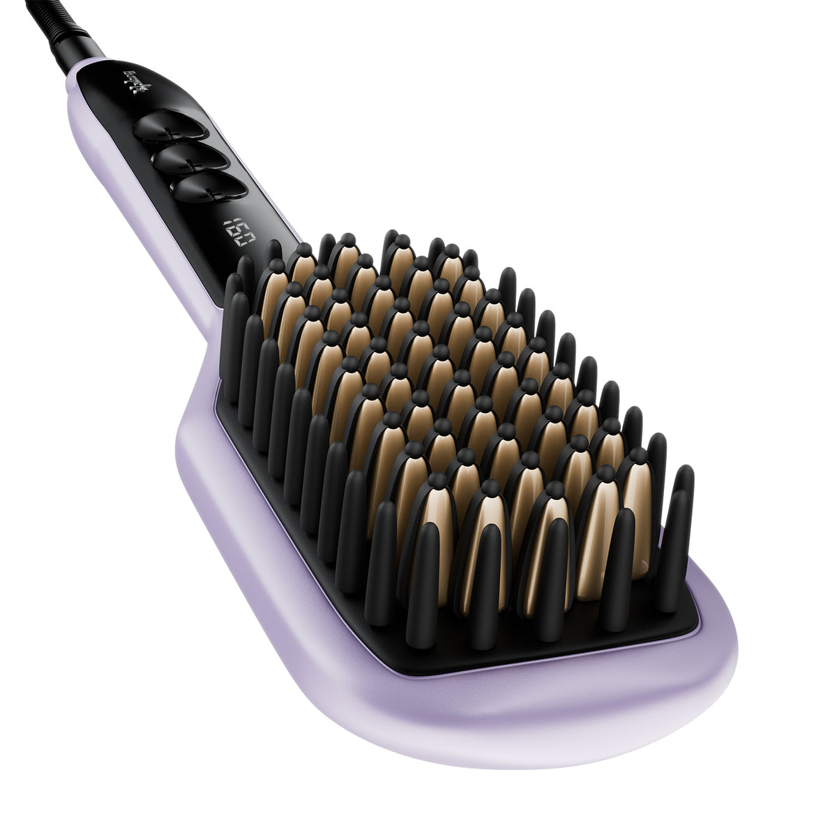 Hair Straightener Brush with Ionic Generator