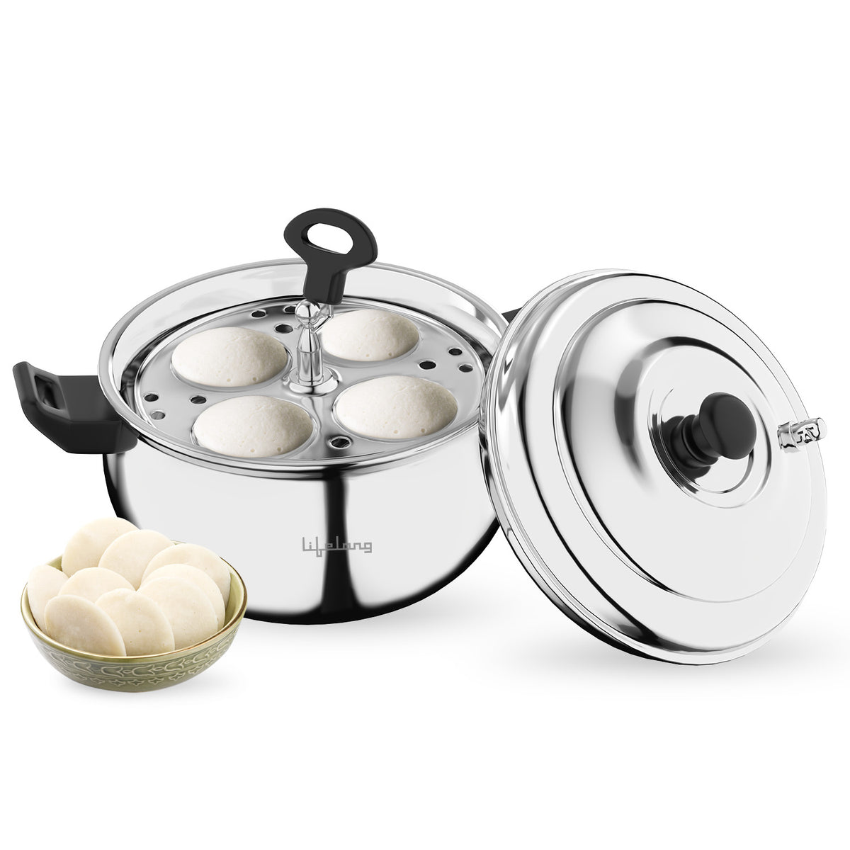 12-Idli Stainless Steel Idli Cooker