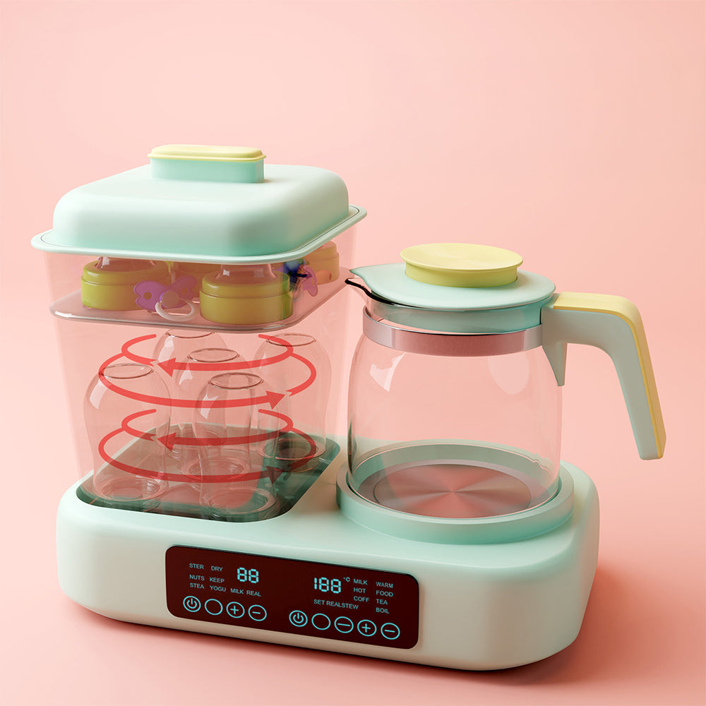 Lifelong Cuppy Baby Bottle Sterilizer & Warmer | 5-Bottle Capacity with Drying & Kettle Function