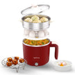 Lifelong Multipurpose Kettle | Multi Cooker Electric Kettle with Egg Tray, 1.2L Stainless Steel Body, Auto Cut Off, 300W Slow Heat & 650W Quick Boil | Boil Rice, Steam & Cook Vegetables, Eggs & Momos