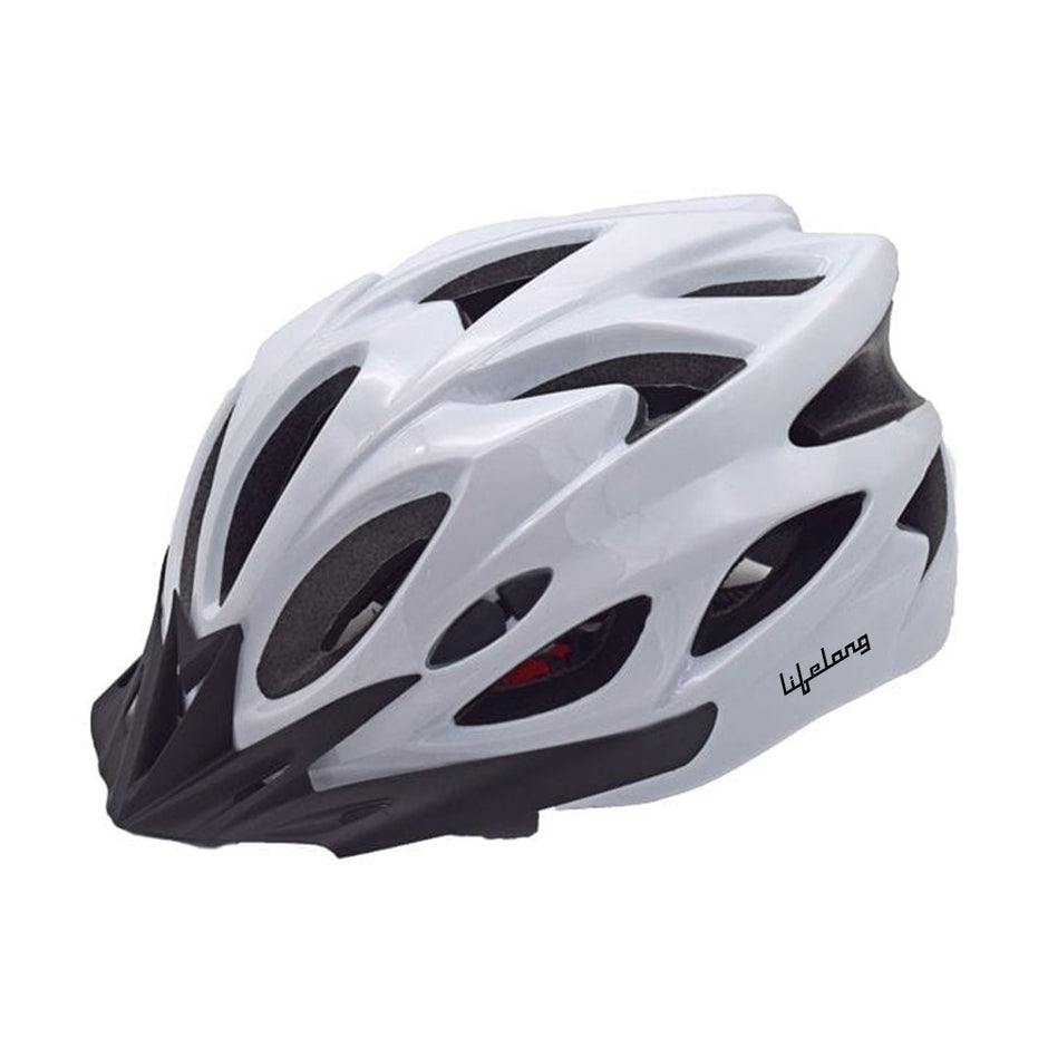 LLFAH04 Adjustable Cycling Helmet with Detachable Visor (White)