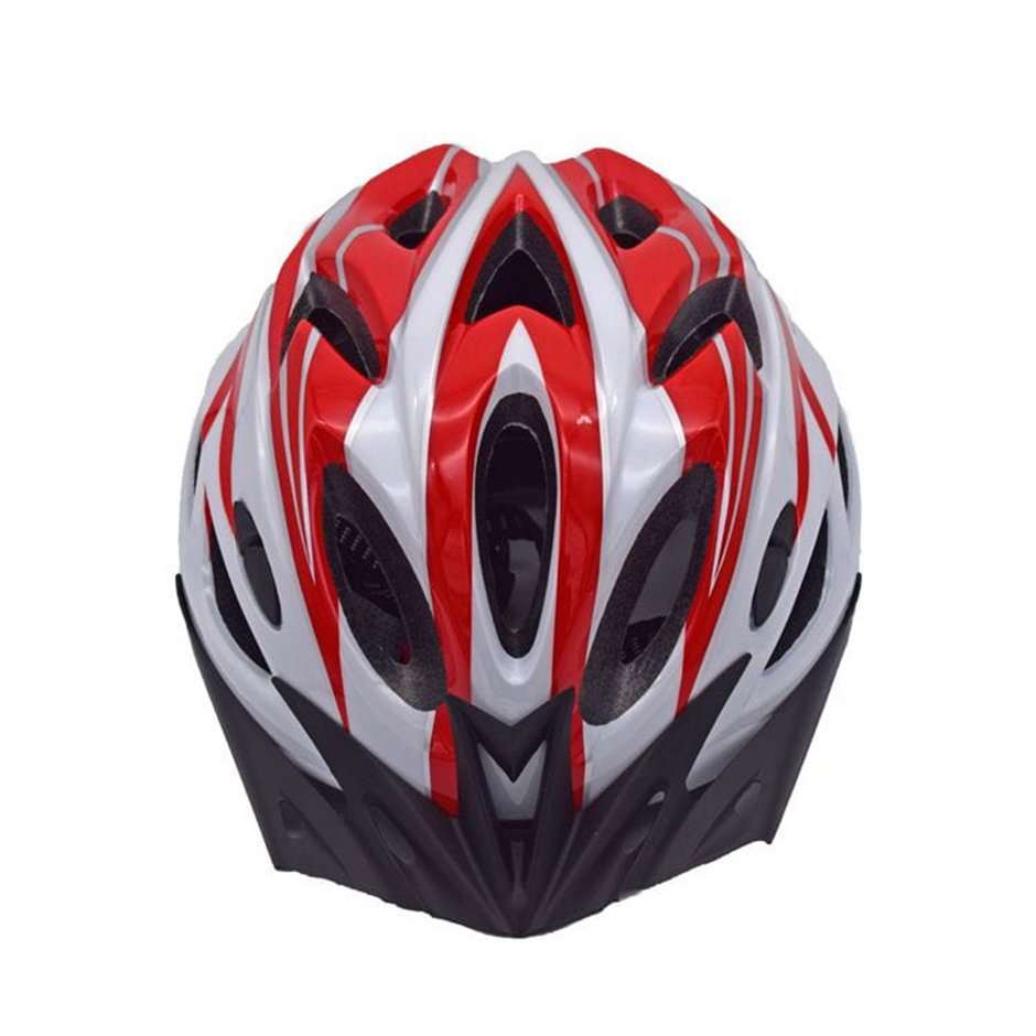 LLFAH02 Adjustable Cycling Helmet with Detachable Visor (Red/ White)