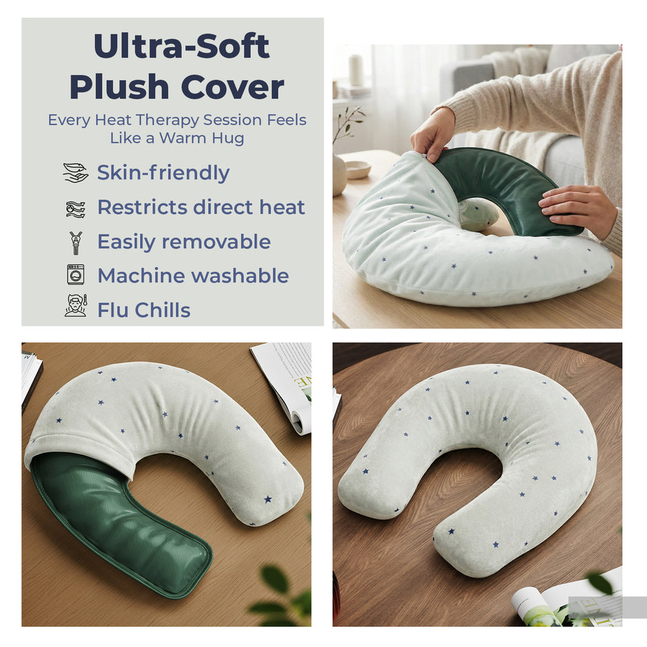 Lifelong U-Shaped Hot Water Bag | Non-Electric Rubber Heating Bottle for Pain Relief, Period Cramps, Neck & Shoulder Therapy | Reusable Hot & Cold-Water Bottle | Long Heat Retention