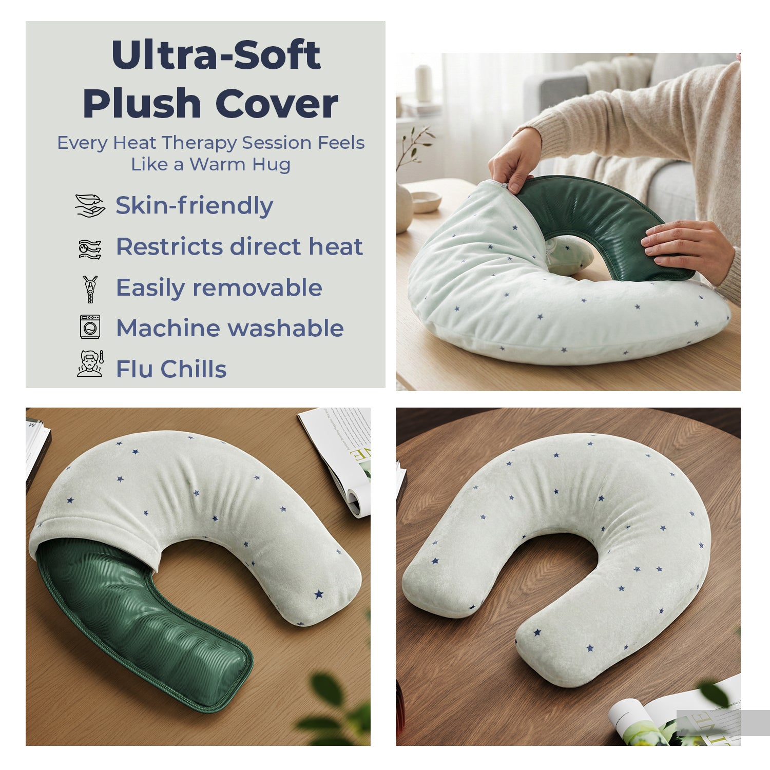 Lifelong U-Shaped Hot Water Bag | Non-Electric Rubber Heating Bottle for Pain Relief, Period Cramps, Neck & Shoulder Therapy | Reusable Hot & Cold-Water Bottle | Long Heat Retention