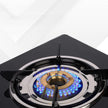 Open Single Burner Glass Gas Stove (Black, 27 x 29 x 9 cm), Manual Ignition, Black