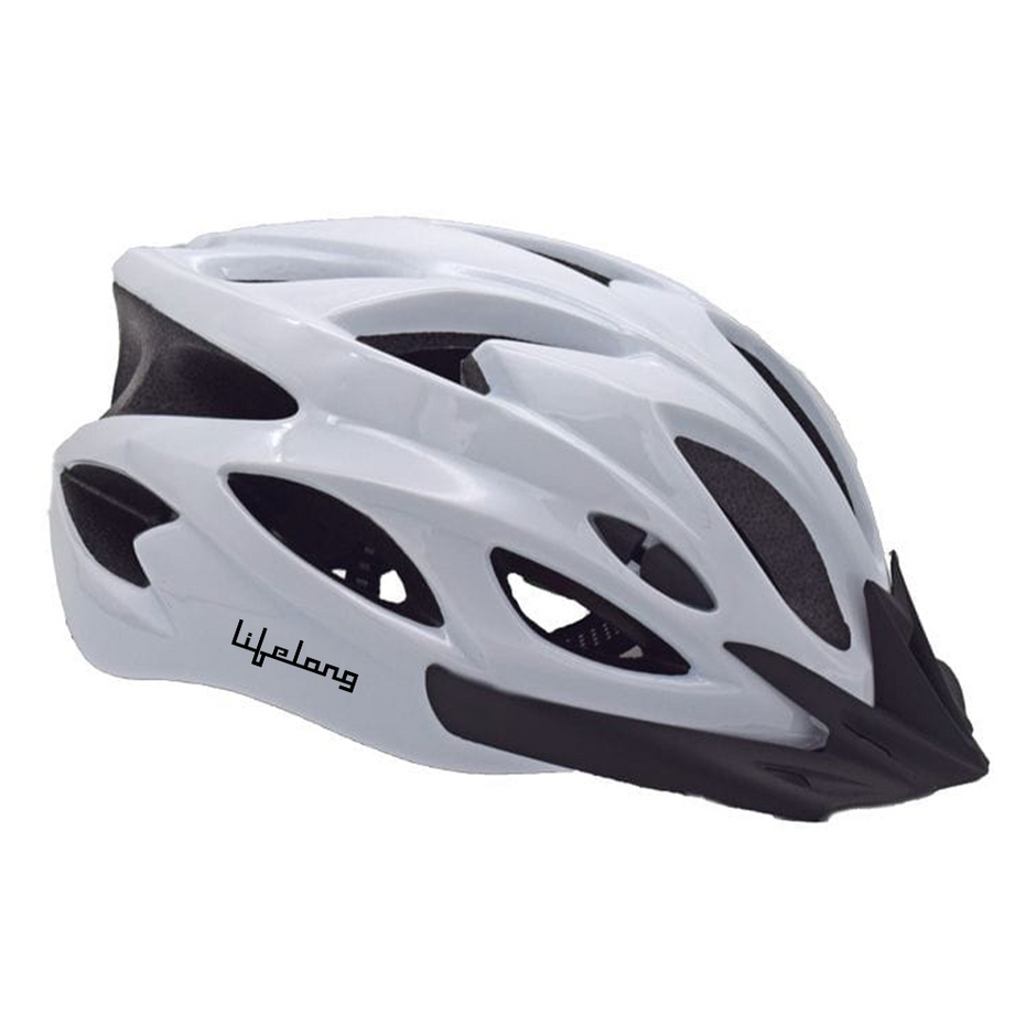 LLFAH04 Adjustable Cycling Helmet with Detachable Visor (White)